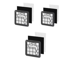 3 sets filters - Voor Philips 2000 Series XB2022 XB2023 XB2042 XB2062 XB2122 XB2123 XB2125 XB2142 - Vervangende stofzuigerfilterset voor wasbare - herbruikbare filters met eenvoudige installatie