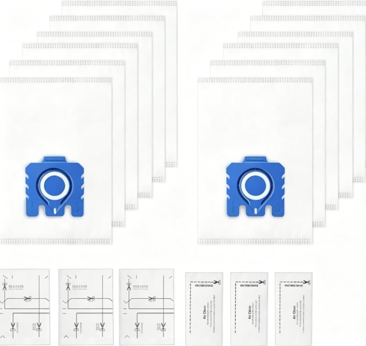 15 stuks - 12 stofzuigerzakken en 3 sets Filterkatoen - Voor Miele GN-stofzuigerzakken - geschikt voor Miele Classic C1, Complete C1/C2/C3, S2/S5/S8-serie — afbeelding 1