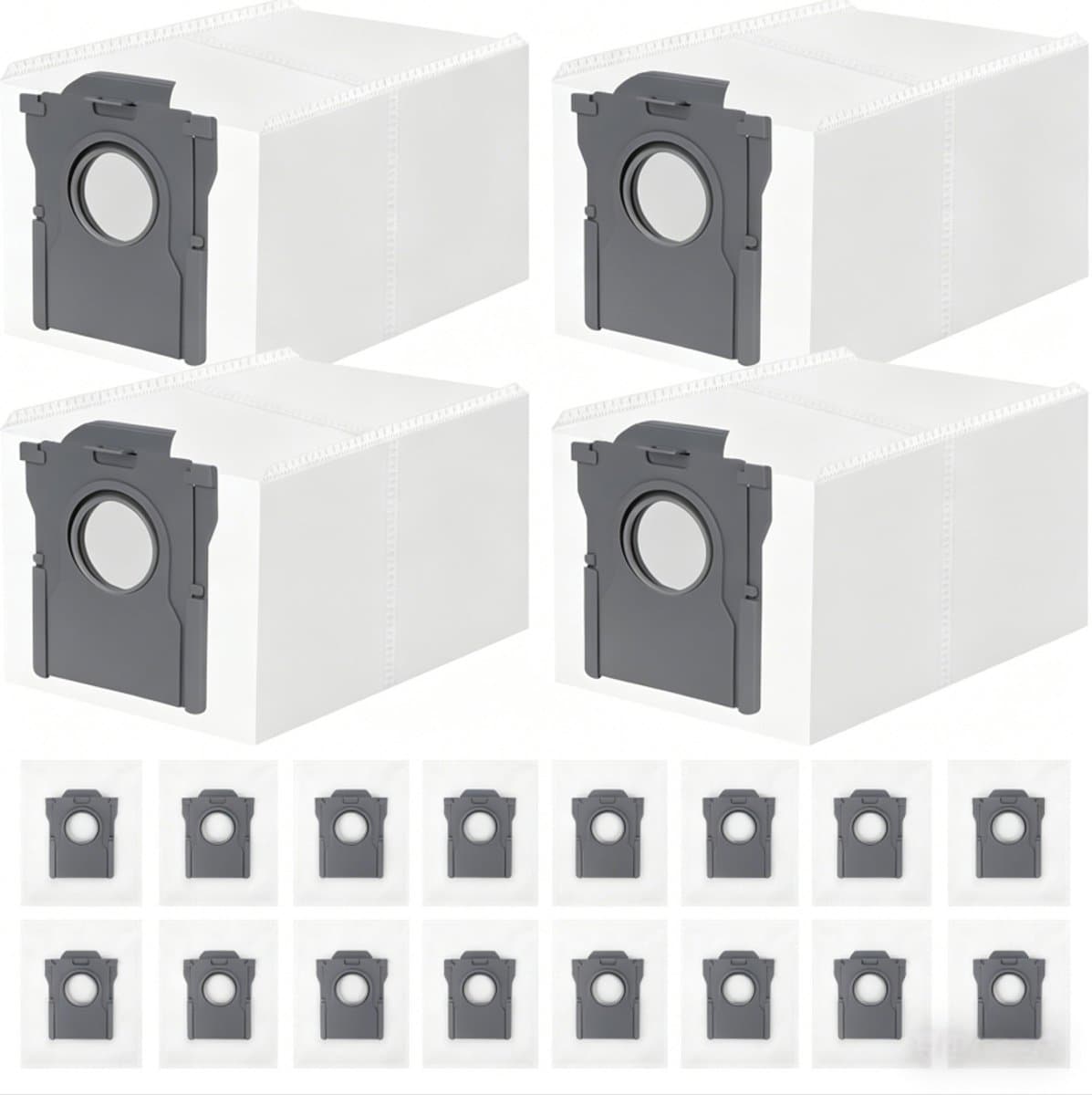 20 stuks stofzakken- compatibel met Dreame L10/L10s/L20/X20/X30/X40/X50/L40/L50 Ultra- Mova P10/E30/P50/V50 Ultra- 3,2 l grote capaciteit- 4-laagse filterstructuur- voor Dreame stofzuigerzakken — afbeelding 1