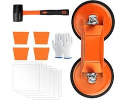 Zuigheffer Glaszuiger - Vacuümlifter Tegel Lifter - Glas Platen Vervoeren - Duurzaam Robuuste Constructie - 1750 gram - Oranje