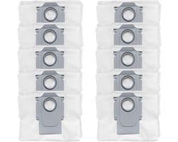 10 Stuks Stofzakken voor Roborock S8+/S8 Pro Ultra/S7 MaxV Ultra/Q7 M5+/L5+/Max+/Q8 Max+/Q5 Pro+/Q5 Max+/Q10 S5+/X5+ Stofzuiger -Reservezak - Accessoires - Stofzuigerzakken