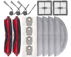 15 stuks accessoires - inclusief 2 hoofdborstels, 4 dweilpads, 3 zijborstels, 2 HEPA-filters, 4 stofzakken - Voor Roborock Q10 S5+ /Q10 S5/Q10 x5 /Q10 x5+ robotstofzuiger