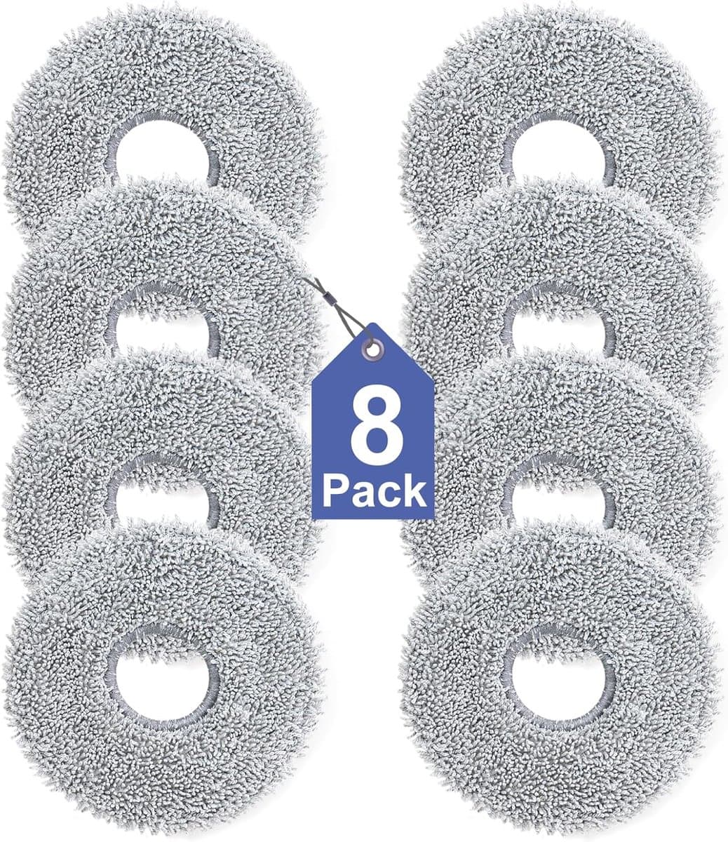 8 Stuks Dweilpads geschikt voor Dreame L10s Pro Ultra, L10s Pro Ultra Heat, L10s Ultra Gen 2 met grof haren - Stofzuiger onderdeel - Dweilpads — afbeelding 1