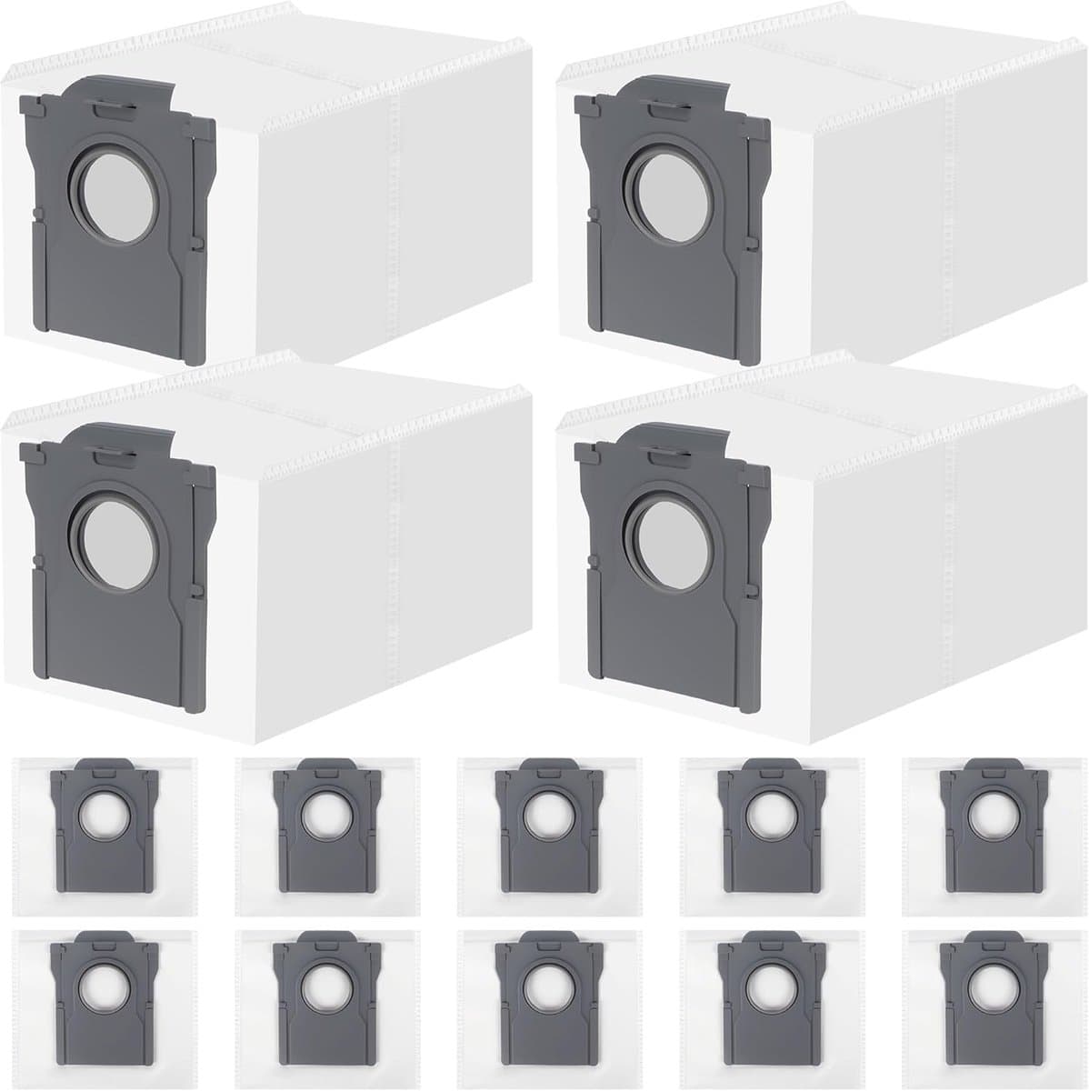 14 stuks stofzakken, compatibel met Dreame L10/L10s/L20/X20/X30/X40/X50/L40/L50 Ultra, Mova P10/E30/P50/V50 Ultra, 3,2 l grote capaciteit, 4-laagse filterstructuur, voor Dreame stofzuigerzakken — afbeelding 1