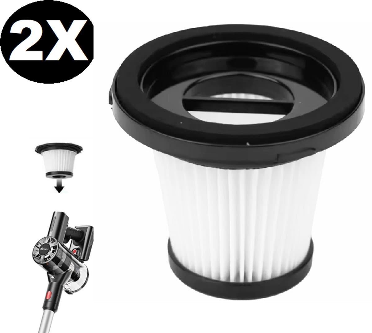 Hepa Filter Geschikt voor Tocmoc T200/T185 Moosoo - Zedar S600 2X Originele Stofzuiger Accessoires Vervanging Filter Handheld Draadloze Stofzuiger — afbeelding 1