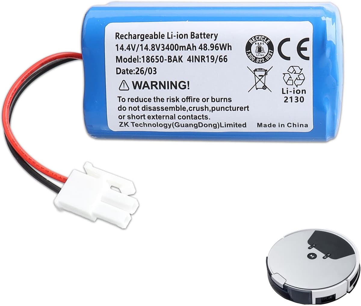 Stofzuigeraccu - 14,8 V - 3400 mAh - Li-ion — afbeelding 1