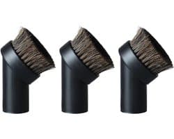 Stofzuiger Borstel Accessoire - 3 stuks - Stofzuigerborstels Paardenhaar - 32mm - Stofborstel - Geschikt voor Philips, AEG, Bosch, Siemens, Miele, Panasonic, Rowenta