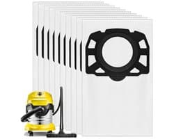 PromoHome 10 stuks KFI 487 stofzuigerzakken geschikt voor Kärcher WD4, WD5, WD6, WD5P, WD6P, MV4, MV5 en MV6. Vervangt origineel onderdeelnummer 2.863-006.0.