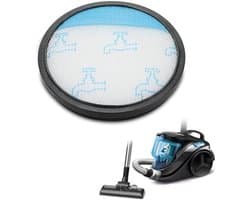 Twee wasbare filters voor Rowenta Compact Power Cyclonic stofzuigers, geschikt voor de modellen RO3715EA tot en met RO3799EA, RP3721EA, MO3718PA tot en met MO3786PA en TW3724RA tot en met TW3786RA, voor een zeer efficiënte filtratie.