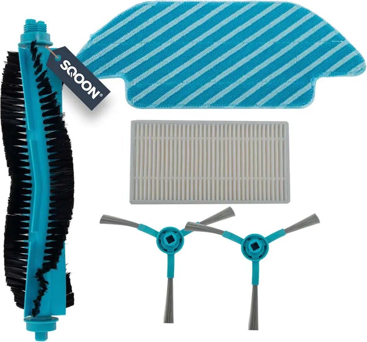 SQOON® Onderhoudsset Geschikt voor Cecotec Conga 4090 / 4490 / 4690 / 5090 / 5490 / 6090 / 7090 Serie – 5-delig — afbeelding 1
