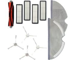 PARTS4® Robotstofzuiger vervangingsset geschikt voor Roborock C1 / XIAOWA LITE series | 11-delige set met middenborstel, zijborstel (4 x), HEPA filter (4 x), mop doek (2 x)
