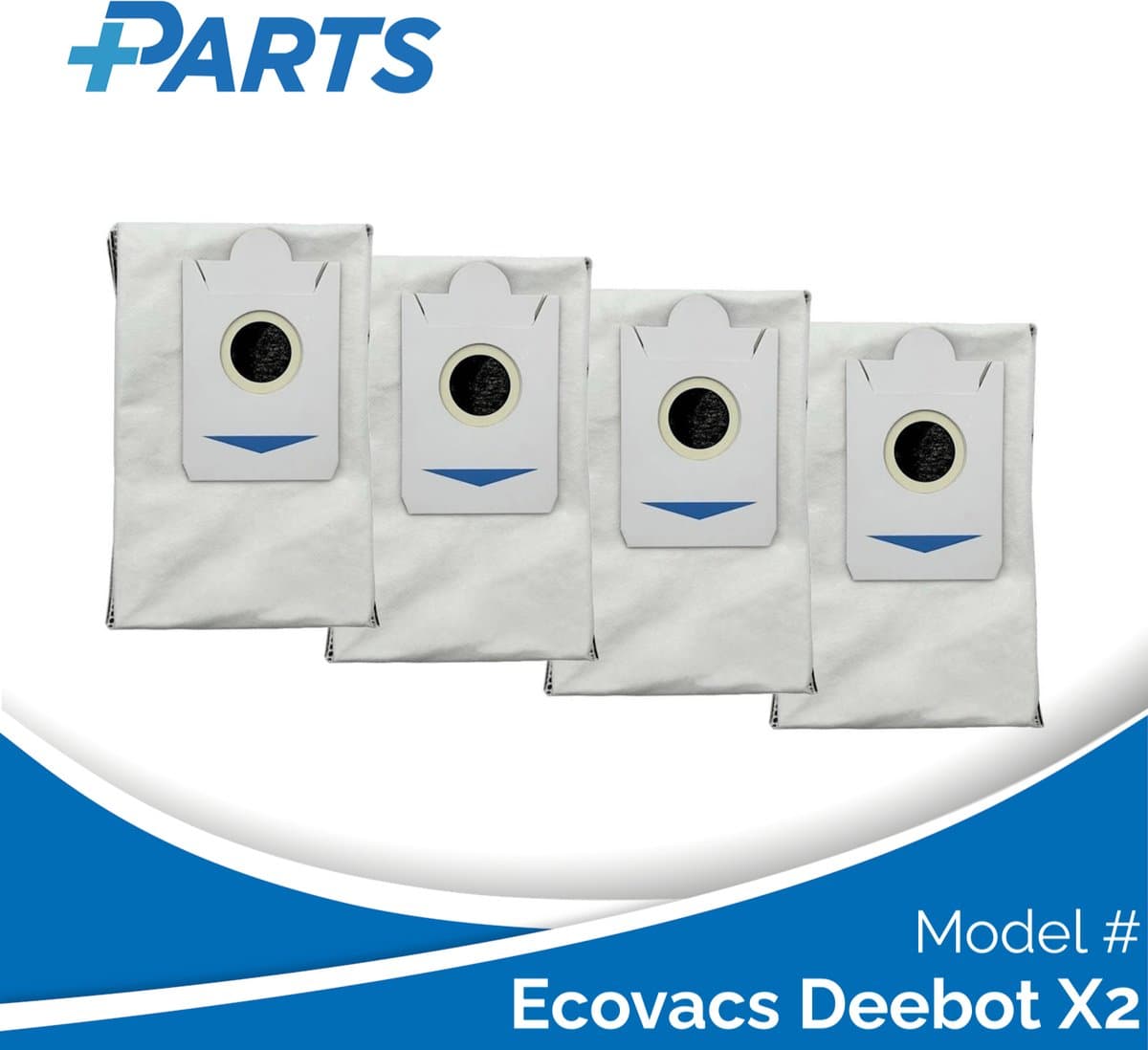 Ecovacs Deebot X2 Stofzakken (4 Stuks, Plus.Parts® alternatief voor DDB030025) — afbeelding 1