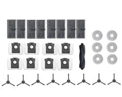 BIG Onderhoud set compatibel met Dreame L10s ULTRA gen2, PRO, PRO HEAT X30 MOVA E30 P10 ULTRA - vervanging van hoge kwaliteit - 8x stofzak - 8x zijborstel - 6x dweil - 8x motorfilter - 1x hoofdborstel - groot aantal onderdelen - 31 ONDERDELEN
