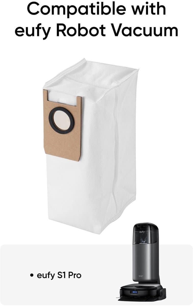 Eufy S1 pro stofzuigerzakken 3 stuks — afbeelding 1