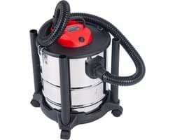 Aszuiger - As Stofzuiger 2000W – Asstofzuiger Met 20L RVS Tank voor Nat en Droog Zuigen – Asstofzuiger Op Wieltjes - Aszuiger Pelletkachel – Complete Set