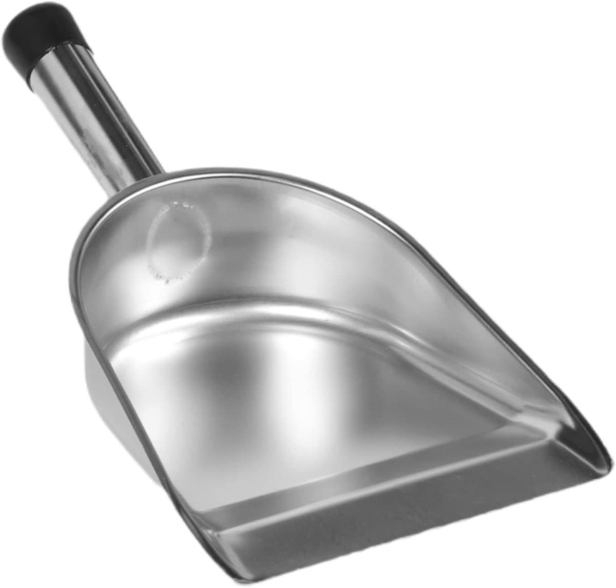Stoffen Schop - Vuilblik Handvat - Huis Schoonmaken - Roestvrij Staal - 37 cm - Zwart — afbeelding 1