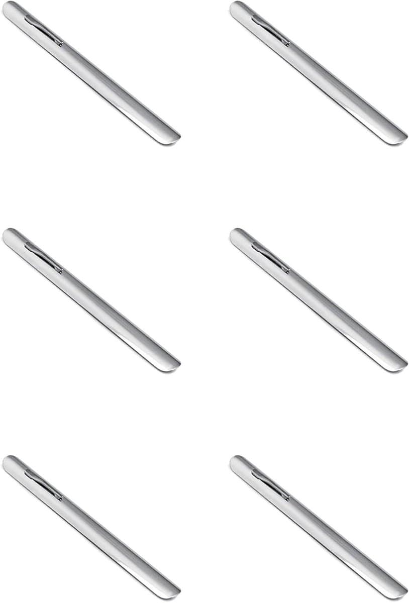 Tafelkruimelaar Set - Kruimelveger - Tafel Snel Schoon - Met Kledingclip - 6 Stuks - Zilver — afbeelding 1