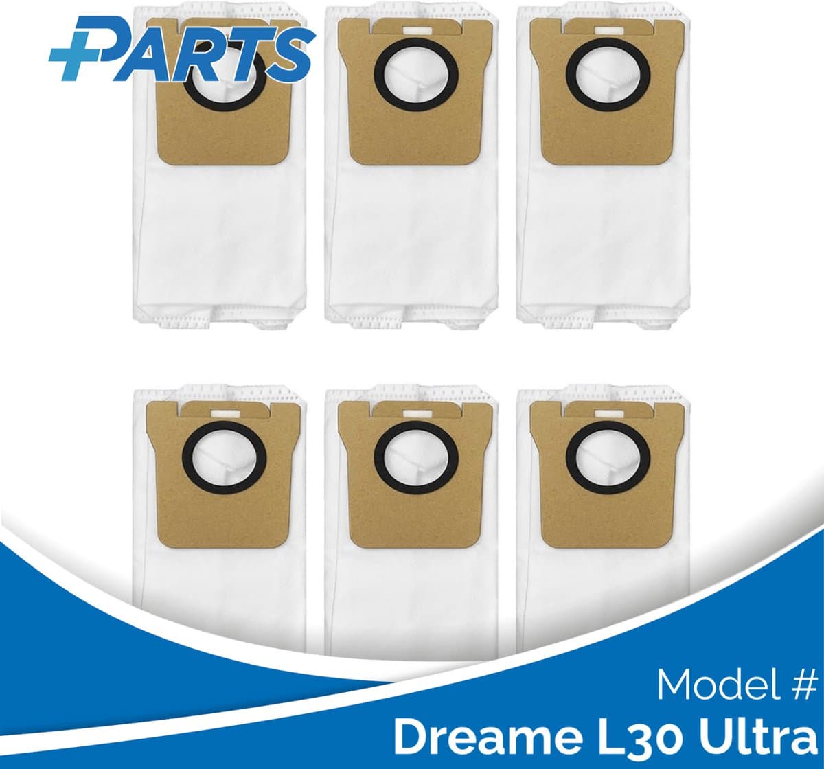 Dreame L30 Ultra Stofzakken (6 Stuks, Plus.Parts® alternatief voor RDB3) — afbeelding 1