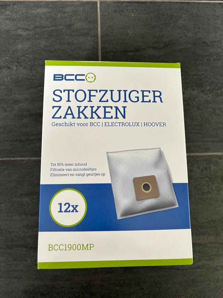 BCC universele stofzuiger zak 12 stuks voor Hoover, Electrolux, BCC type 1900P 1900 1900MP — afbeelding 1