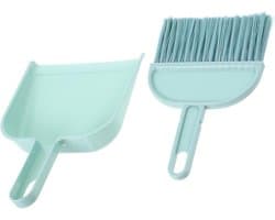 Mini Bezem en Stoffer Set - Kleine Schoonmaakset - Kleine Ruimtes Schoonmaken - Compact en Draagbaar