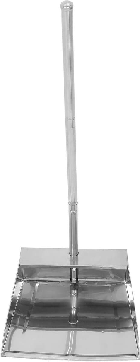 Stofblik Lange Steel - Stoffer Vuilblik - Afval Verzamelen - Naadloos Ontwerp - 73 cm - Zilver — afbeelding 1