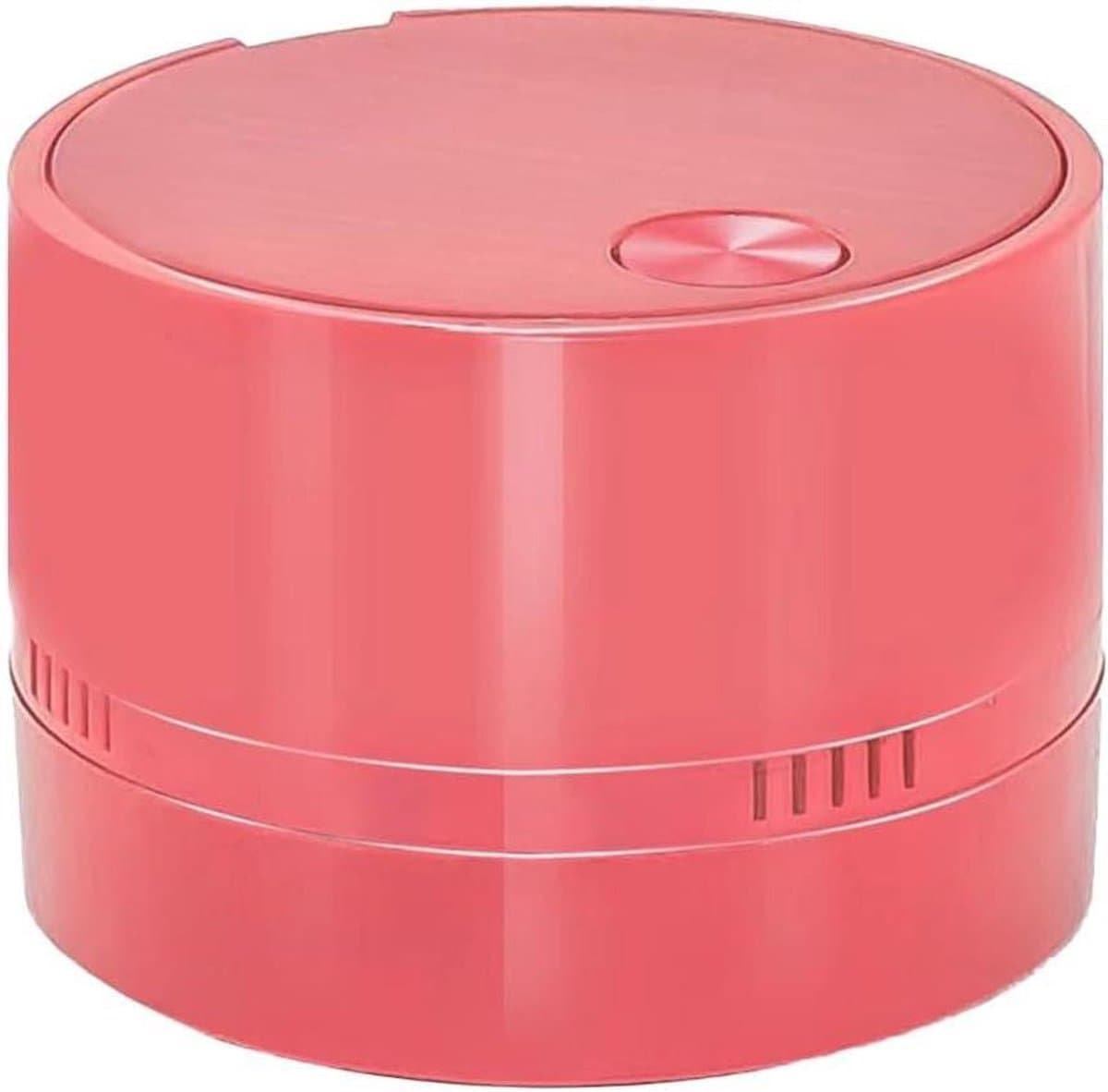Mini Stofzuiger - Bureau Reiniger - Desktop Schoonmaken - Hoge Zuigkracht - 9 x 7.8 cm - Roze — afbeelding 1