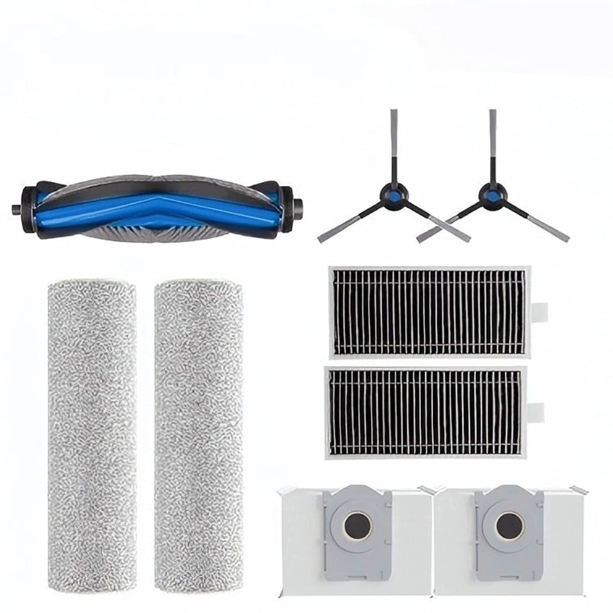 9-delige -1 rolborstel, 2 borstelrollen, 2 zijborstels, 2 stofzakken, 2 HEPA-filters - Voor ECOVACS DEEBOT X8 Pro Omni/ X8 Omni robotstofzuiger — afbeelding 1