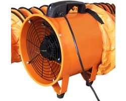 Professionele Ventilator - Afzuiger Stofafzuiging - Werkruimte Verbeteren - Krachtige Luchtverplaatsing - 38x34x43 cm - Oranje
