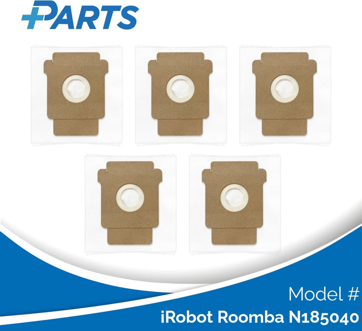 iRobot Roomba n185040 Stofzakken (5 Stuks, Plus.Parts® alternatief voor 4849916) — afbeelding 1