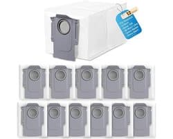 Stofzakken voor Roborock Saros 10/10R/S8 MaxV Ultra/Qrevo Pro/Qrevo/Qrevo MaxV/Qrevo S/Qrevo Master/S8 Max Ultra Robotstofzuiger - 3,0 Liter - 12 Stuks