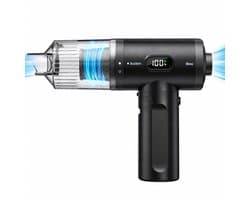 MSB HANDEL® 2-in-1 Auto Stofzuiger - Zuigen & Blazen - Kruimeldief - 7 Opzetstukken - Oplaadbaar - Handstofzuiger - Air Duster - Zwart