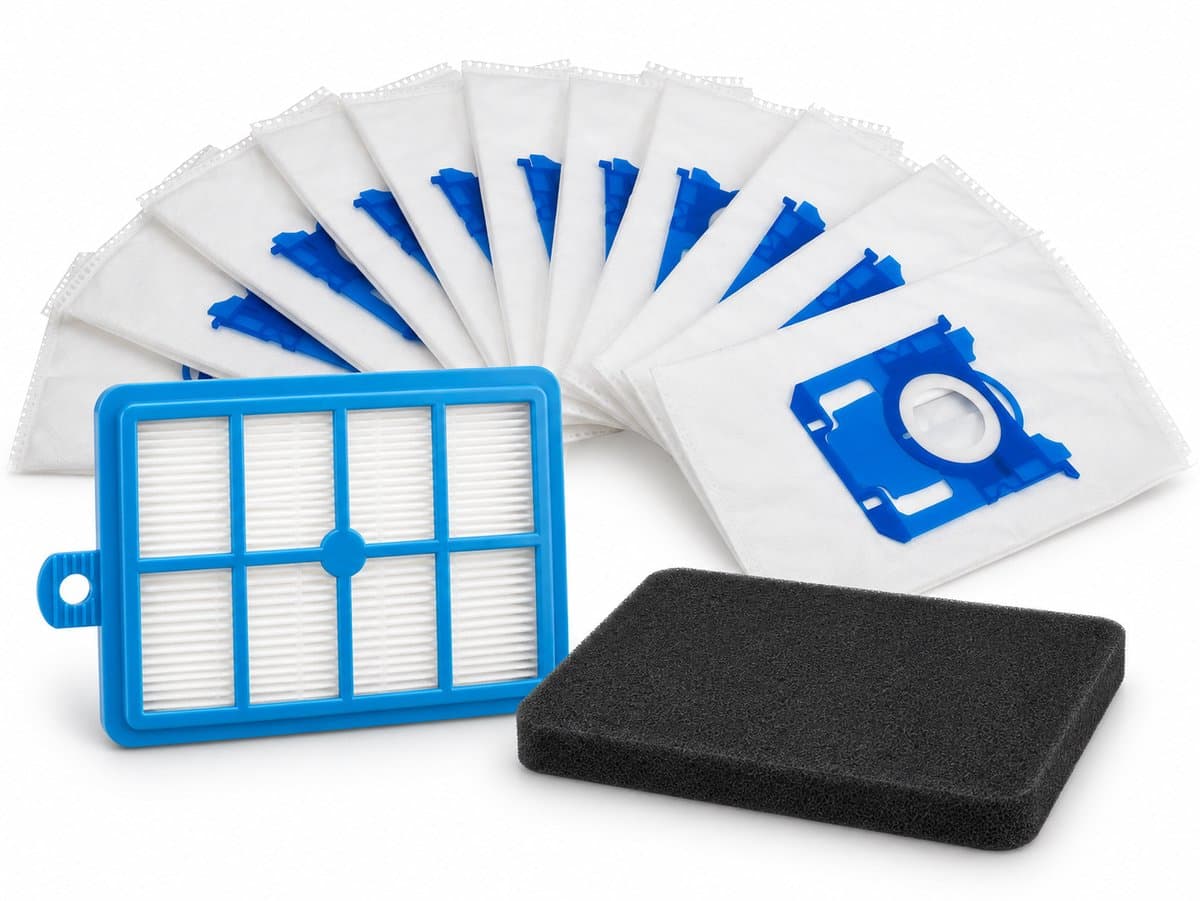 Kleanburg Onderhoudsset geschikt voor AEG en Electrolux AB71, EB71, PD82, VX82 en VX83 - 10 Sbag Stofzuigerzakken - 1 Hepafilter + 1 Motorfilter — afbeelding 1