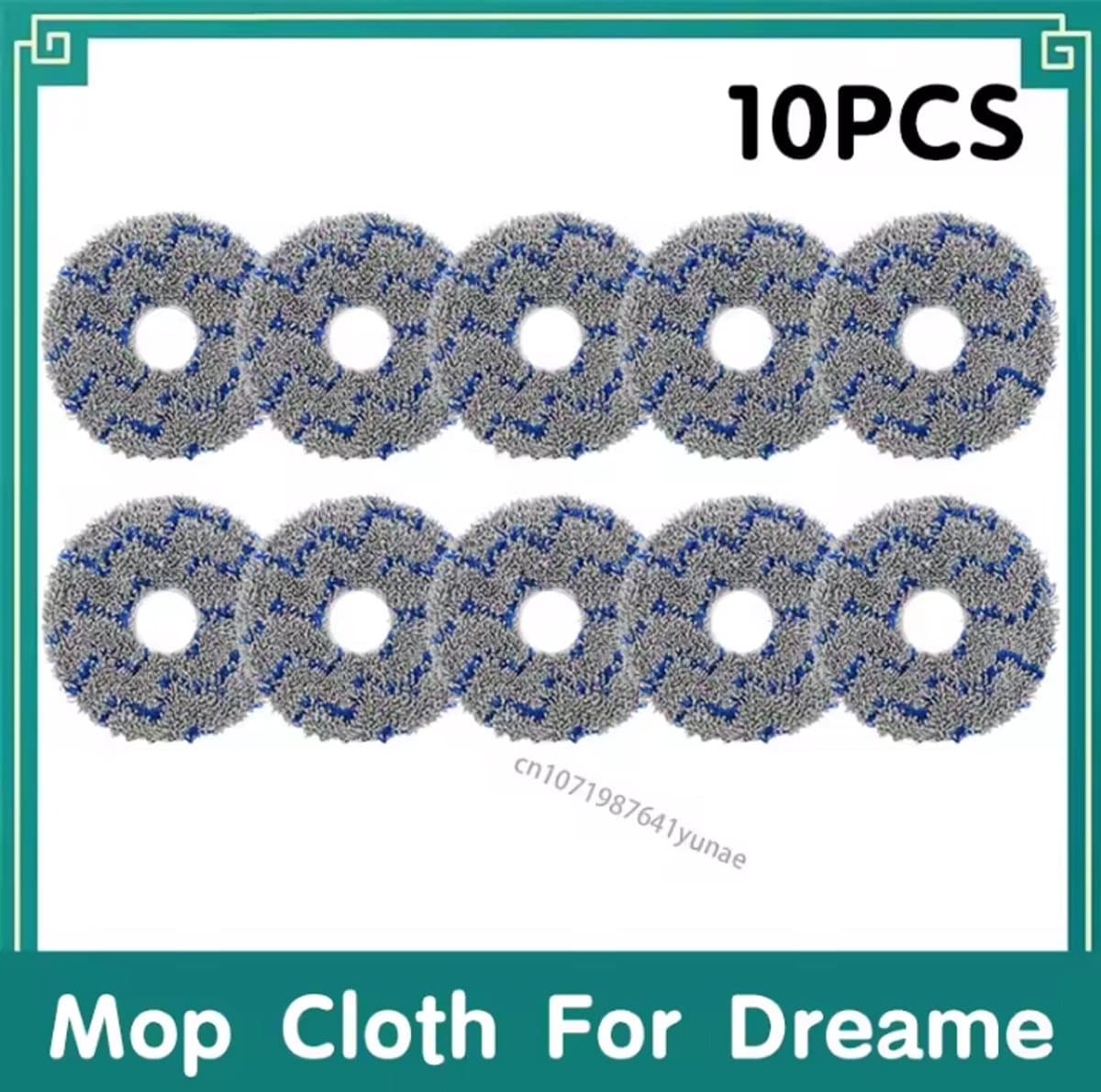 10 stuks Dweildoek Geschikt voor Dreame X10 + X20 L20 Ultra L30 Ultra X20 Pro L10s Pro Ultra X40 Ultra X40 Pro S30 Pro Stofzuiger — afbeelding 1