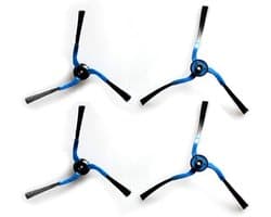 2x paar vervangende zijborstels Gescht voor Samsung Navibot Robotstofzuiger - 4 stuks, kleur Zwart/Blauw