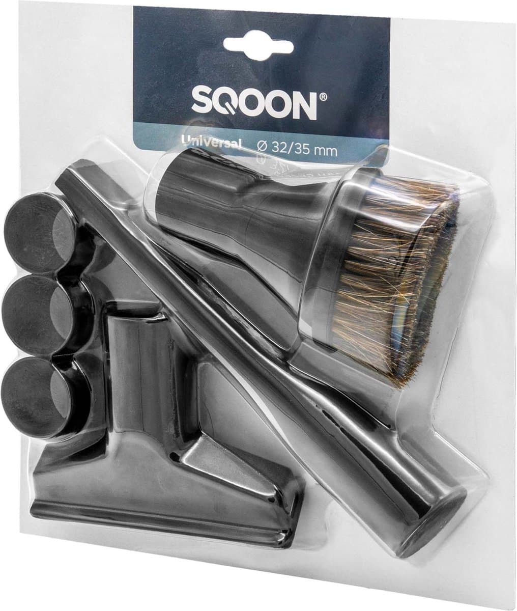 SQOON® Universeel stofzuiger accessoires set - 32 & 35mm - O.a. geschikt voor AEG / Bosch / Siemens / Miele / Zanussi / Inventum / Sauber en meer — afbeelding 1
