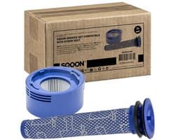SQOON® filterset geschikt voor Dyson V11 / V15 steelstofzuiger - Gelijk aan model: 967478-01, 965661-01 - HEPA en post-motorfilter vervangingsset