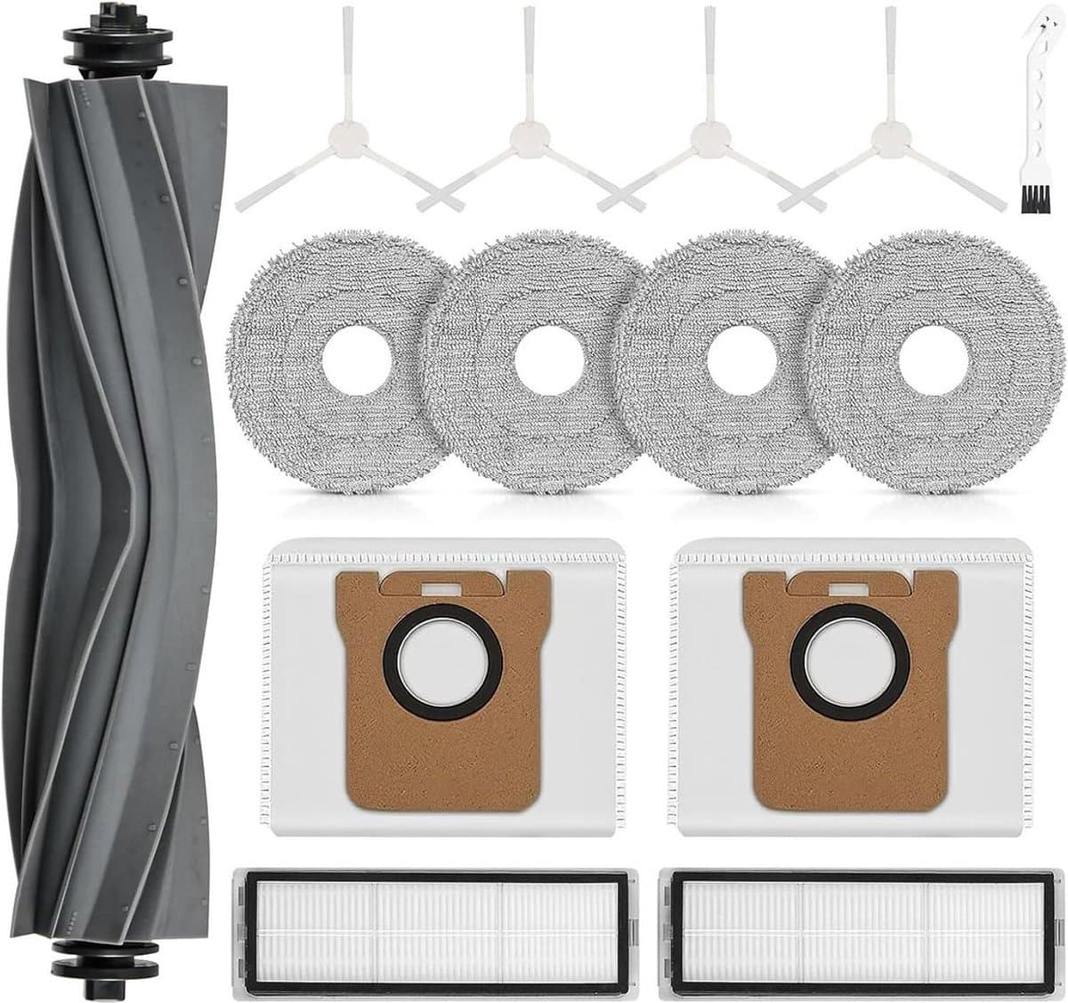 Een 14-delige accessoire set Geschikt voor de Dreame L10s Ultra / L10 Ultra / Xiaomi Robotstofzuiger X20+, inclusief 4 dweilpads, 4 zijborstels, 2 stofzakken, 2 HEPA-filters, 1 hoofdborstel en 1 reinigingsborstel. — afbeelding 1