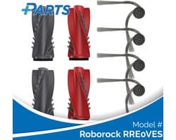 Roborock RRE0VES Borstels (6 Stuks, Plus.Parts® alternatief voor 8.02.0363)