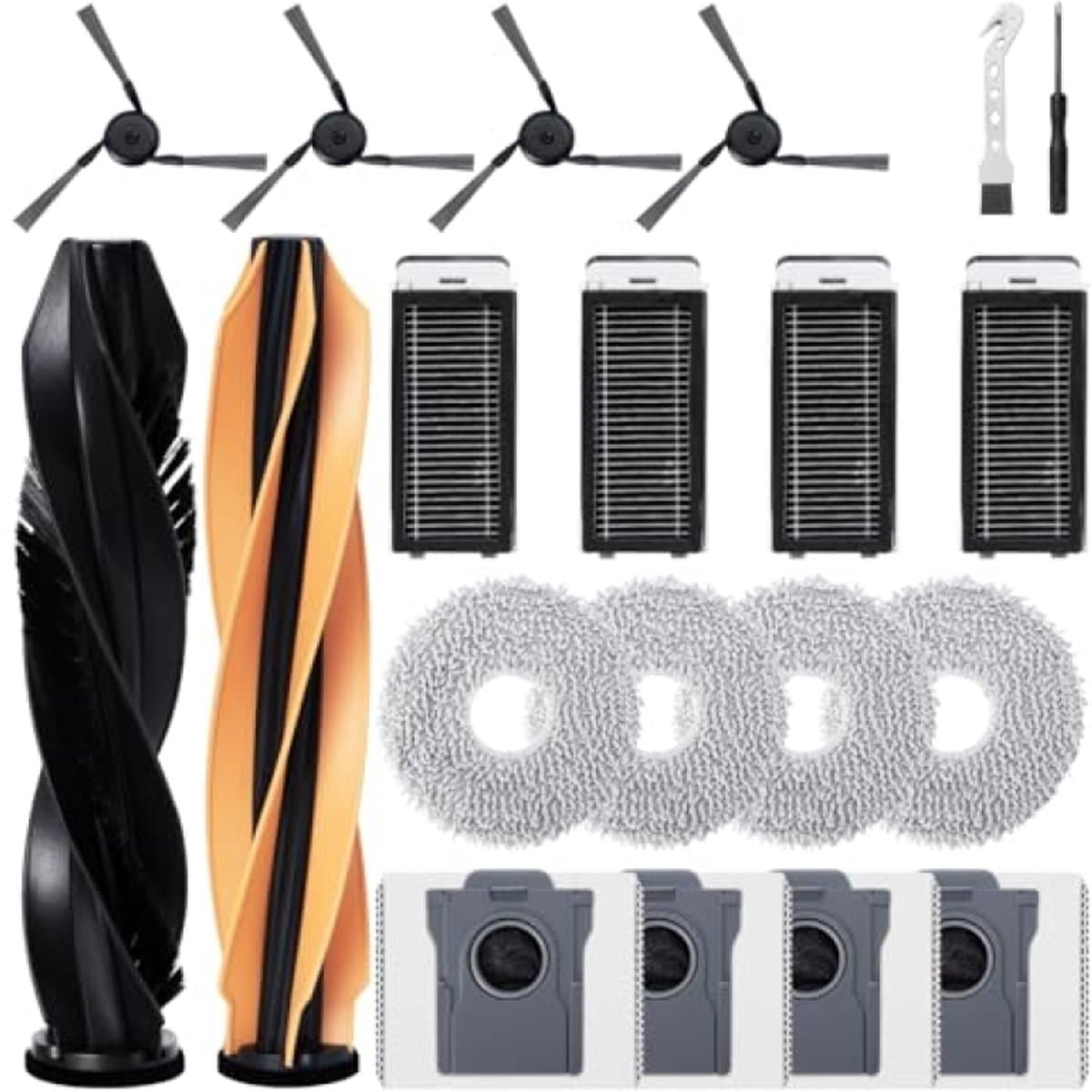 20 stuks accessoires voor Dreame X50 Ultra Complete / L40s Pro Ultra / L50 Pro Ultra / X50 Master / Matrix10 Ultra / L50s Pro Ultra, Mova V50 Ultra Complete / P50s Ultra robotstofzuiger - reserveonderdelen — afbeelding 1