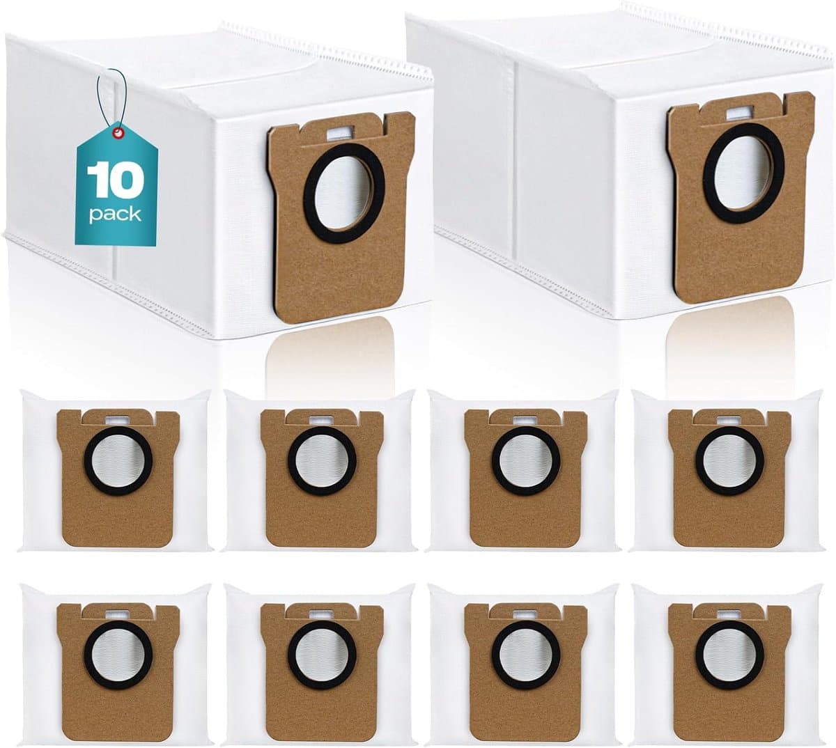 10 stuks stofzuigerzakken - Voor Dreame S10/S10 Plus , X20 /X20 pro , X10+ /X10 Pro , L10s Ultra , L10 Ultra , L20 Ultra , L20 Pro - Vervanging van de filterzak van de stofzuiger — afbeelding 1