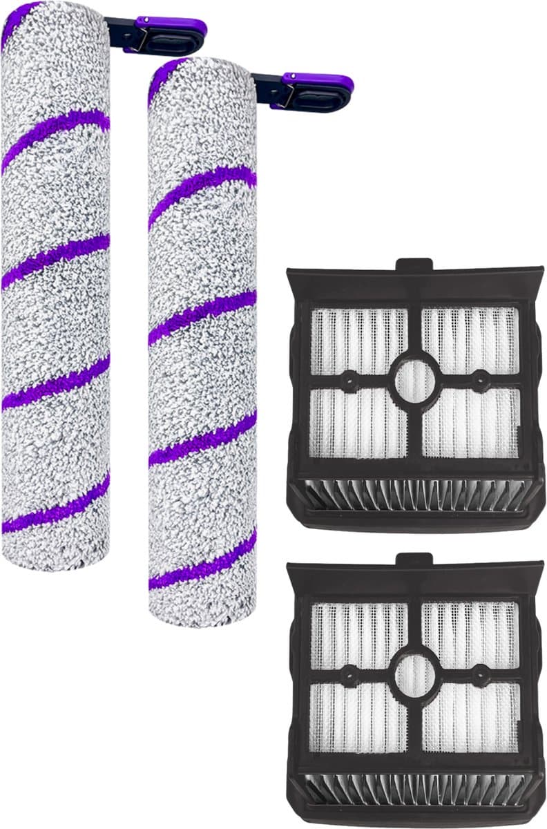 Replacements Borstel- en HEPA Filterset (2+2 stuks) Geschikt voor Rowenta X-Clean 10 (ZR336A01) – Hoge Kwaliteit & Perfecte Pasvorm — afbeelding 1