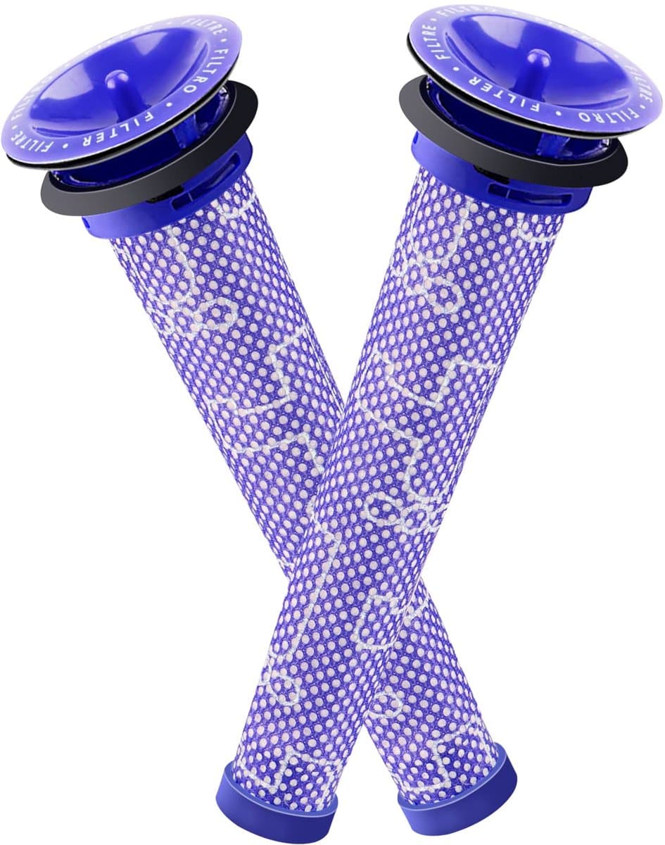 2-pack vervangende voorfilters voor Dyson - Stofzuigerfilter compatibel met Dyson V6 V7 V8 DC59 DC58. Vervangt onderdeelnummer 965661 01. — afbeelding 1