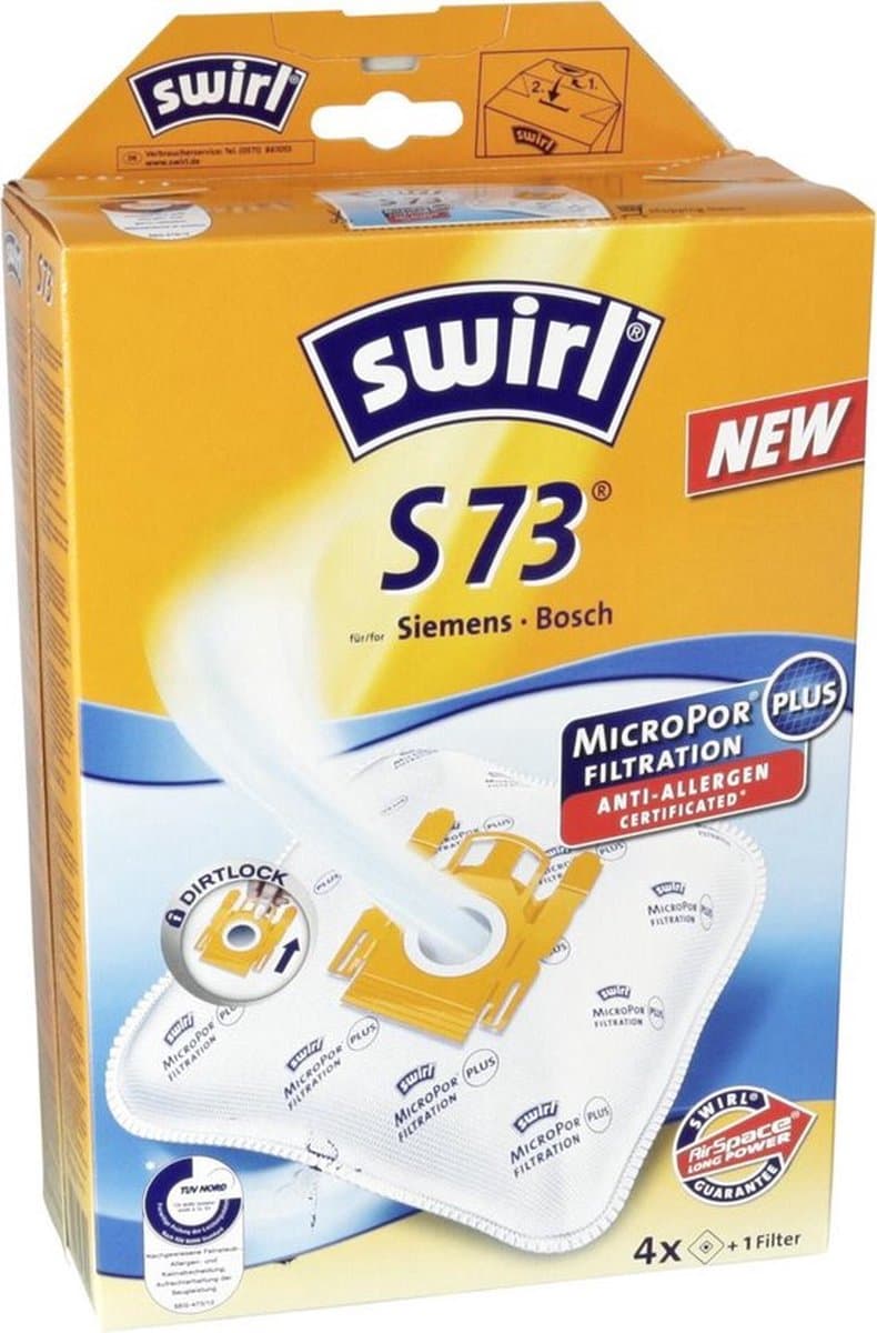 Swirl Stofzuigerzakken S73 - 4 stuks — afbeelding 1