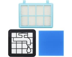 Filterset geschikt voor Philips PowerPro Compact and Power Pro Active en City - Vervangt Stofzuigerfilter FC9331/09 - FC9332/09 - FC8010 - FC8010/02 FC8010/01 HEPA - Stofzuiger onderdelen - Motorfilter - Uitblaasfilter - Schuimfilter - Duurzaam
