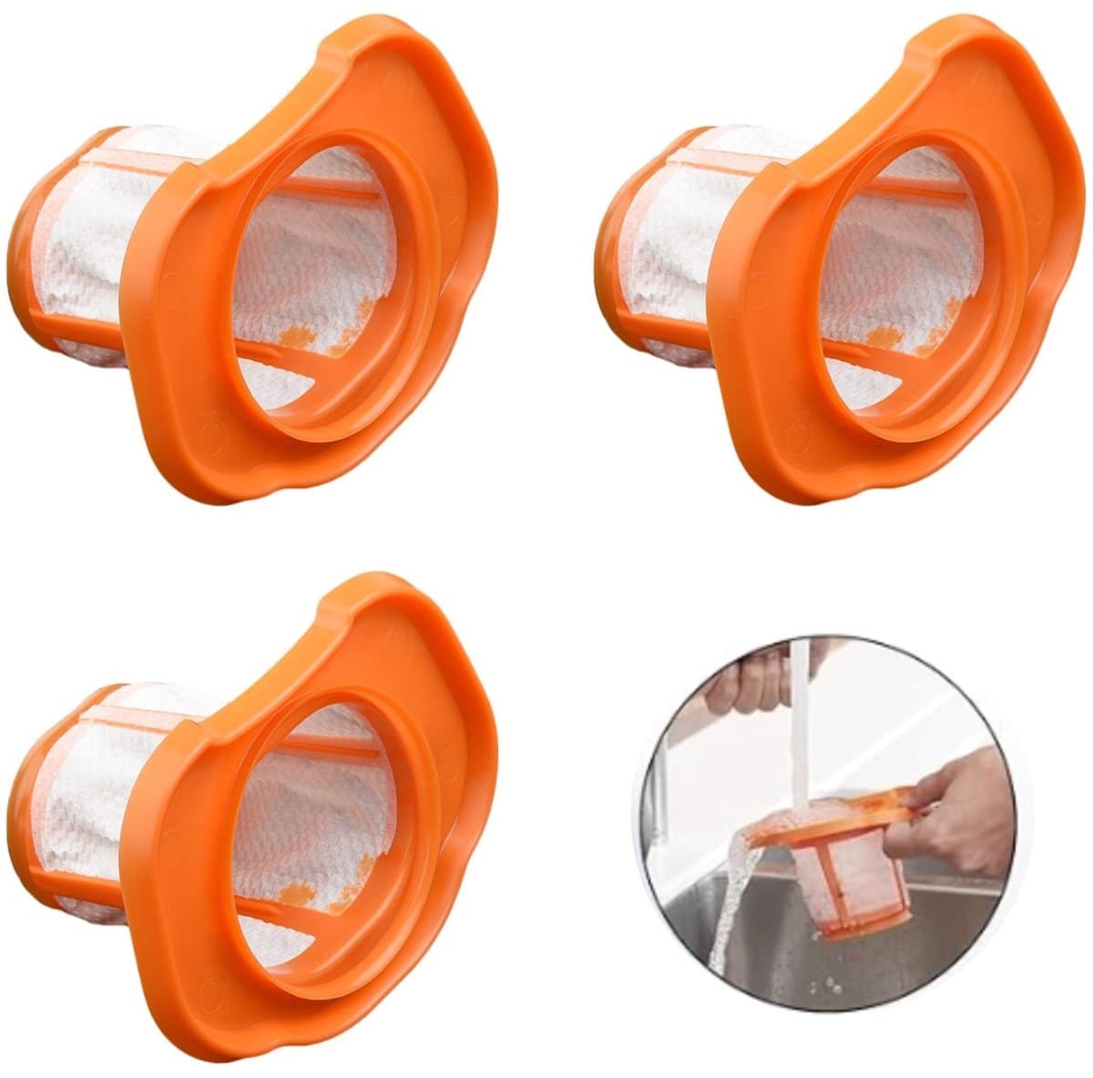3 stuks Stofzuigerfilters - Filter - Geschikt voor Black & Decker BHHV520BT/BHHV520BFP/BHHV320B/BHHV320J/BHHV520BF/BHHV520JF - Wasbaar - Stof Filter - herbruikbaar - voor Stofzuigen — afbeelding 1