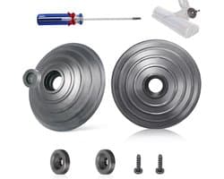 Vervangende V-Ball-wielen voor Dyson V6,V7,V8,V10,V12,DC58,DC59,DC62,DC72,DC74,SV10,SSV12,SV20 - Vervangende wielen voor stofzuigers - Direct Drive-accessoire voor stofzuigerkop - 35W, 50W - 2 wielen + 2 schroeven + 2 bevestigingen + schroevendraaier