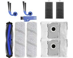10-delige Accessoires gescht voor Ecovacs X11/X11 PRO/T80S - stofzuiger - met Hoofdborstel, Dweilrollen, Stofzakken, HEPA-filters en Zijborstels voor Optimale Reiniging