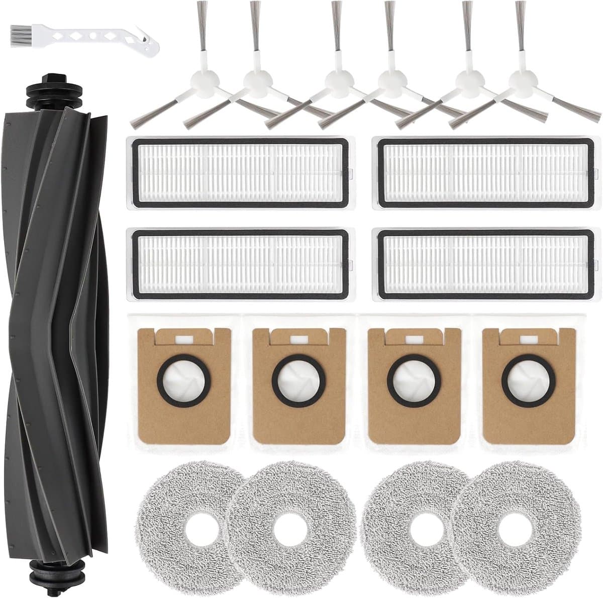 19 stuks accessoires kit gescht voor Dreame L10s Ultra Robot Stofzuiger, Vervangende Onderdelen Hoofdborstel, Zijborstel, Filter, Mop Doeken, Stofzak — afbeelding 1