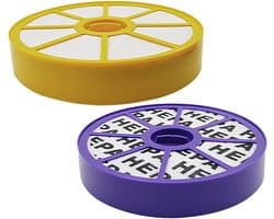 Voor- en achter-HEPA filterkit - Geschikt voor Dyson DC05 DC08 DC15 DC19 DC20 DC21 Stofzuigers, Vervanging voor boven/onder motorfilters