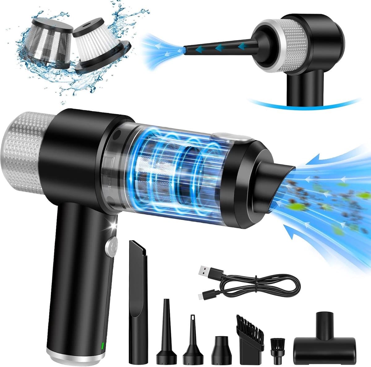 Lexium Kruimeldief snoerloos – Kruimeldief met steel – Nat&Droog – Handstofzuiger – Extreme zuigkracht – Kruimeldief snoerloos – Kruimelzuiger – Jouw ultieme schoonmaakpartner – Kruimelzuiger – Autostofzuiger – Handstofzuiger - Draadloos — afbeelding 1